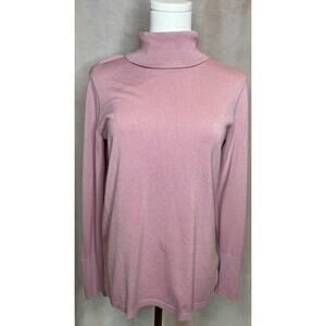 Mauve Knit Mock Neck Stud Cuff JM Collections Sweater Women’s S